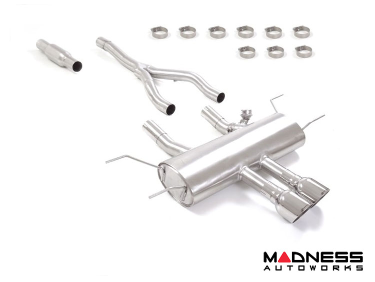 Jaguar F-TYPE Performance Exhaust System - Ragazzon - 2.0L Turbo - Center Exit - Vacuum Valve Design - Resonated - Dual Tip