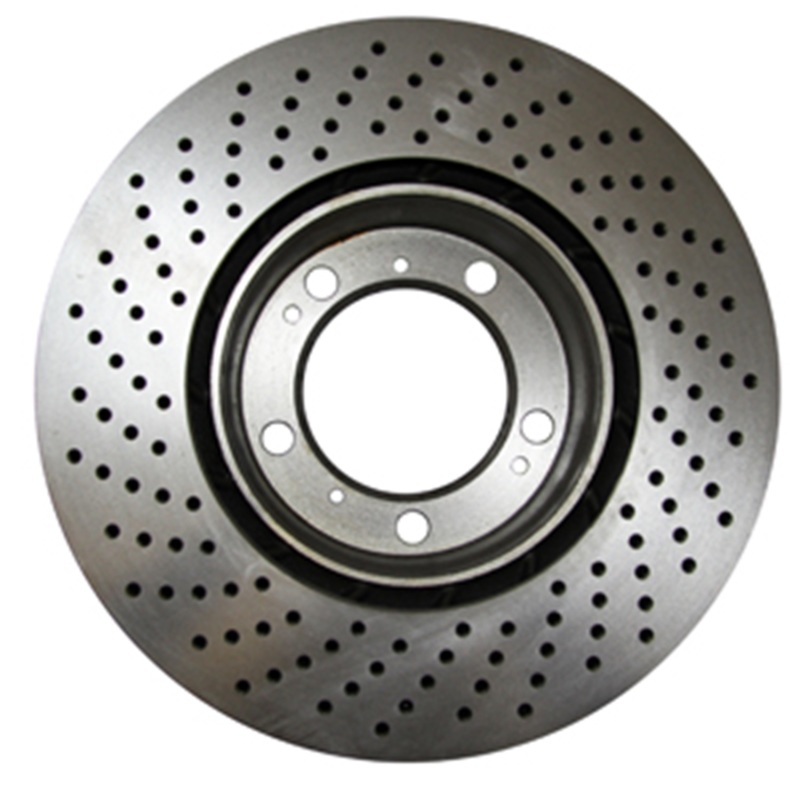 Jaguar XK Brake Rotors - Rear - Premium - Drilled - EBC - '00 - '06